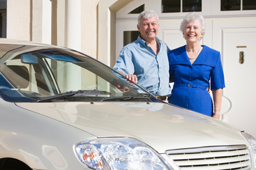 Old Couple and Car